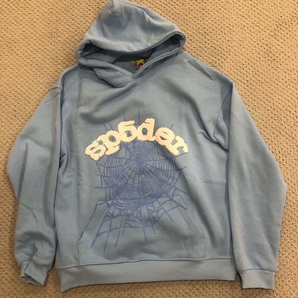 Sky Blue Sp5der Hoodie